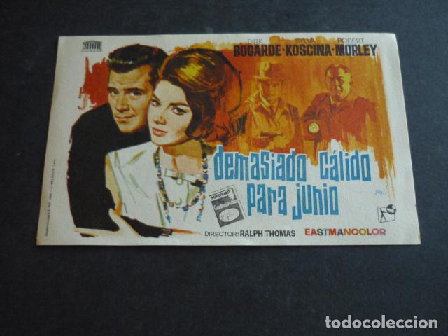 Cine: DEMASIADO C&Aacute;LIDO PARA JUNIO PROGRAMA DE MANO SIN PUBLICIDAD - Foto 1