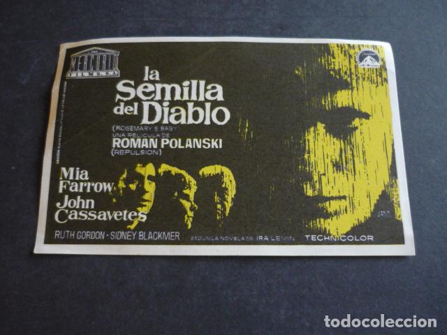 Cine: LA SEMILLA DEL DIABLO PROGRAMA DE MANO SIN PUBLICIDAD - Foto 1