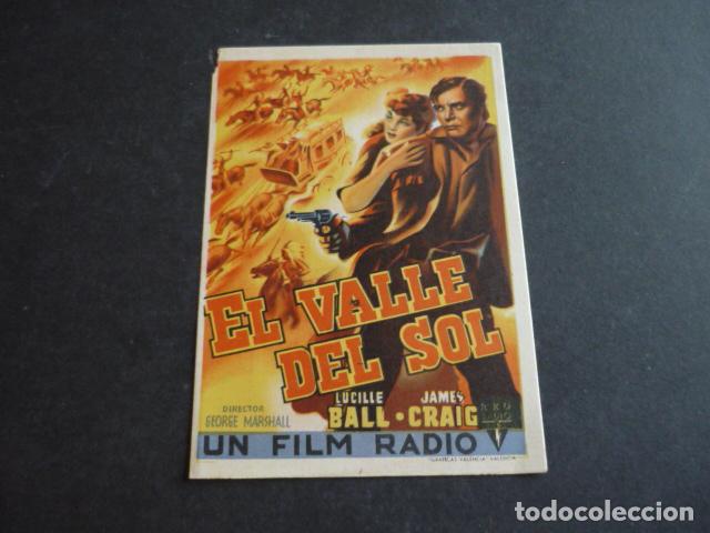 Cine: EL VALLE DEL SOL PROGRAMA DE MANO SIN PUBLICIDAD - Foto 1