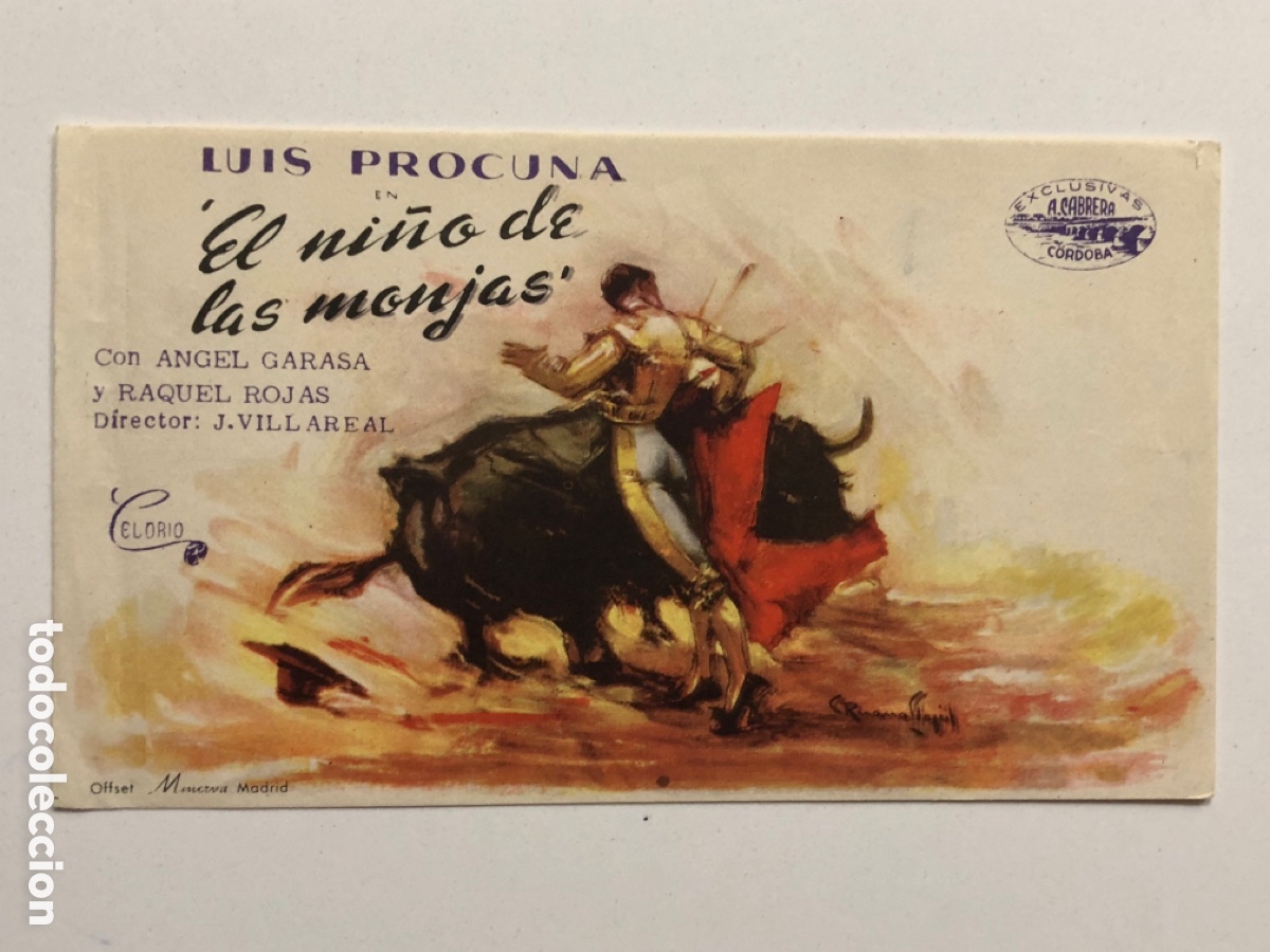 Folhetos de m&atilde;o de filmes antigos de cinema: Programa el ni&ntilde;o de las monjas luis procuna A13