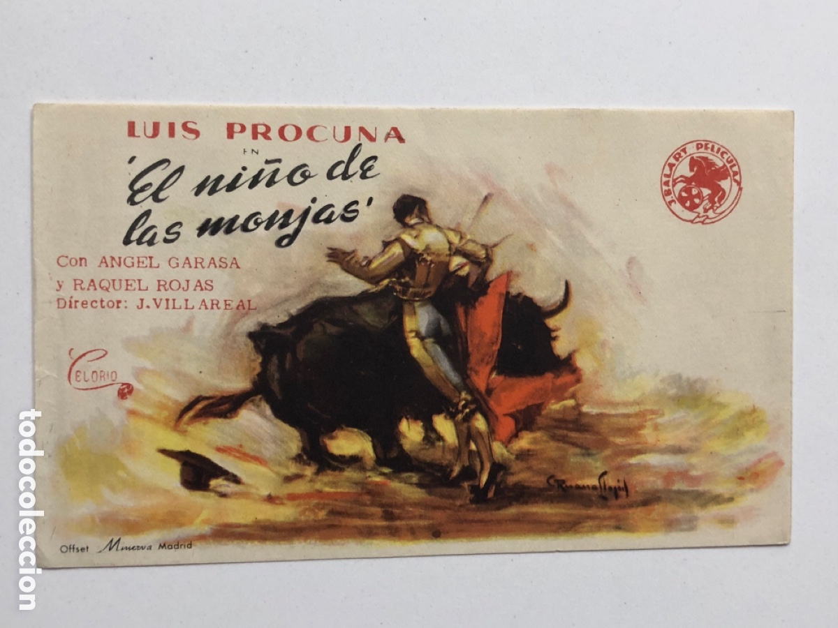 Folhetos de m&atilde;o de filmes antigos de cinema: Programa el ni&ntilde;o de las monjas luis procuna A13