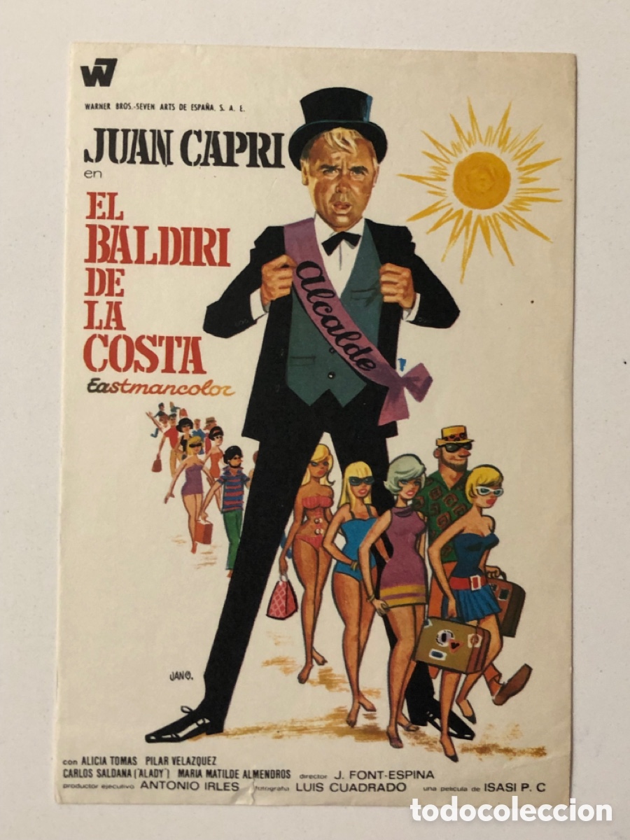 Folhetos de m&atilde;o de filmes antigos de cinema: Programa el baldiri de la costa Juan Capri A13