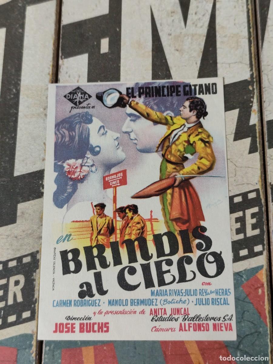 Folhetos de m&atilde;o de filmes antigos de cinema: Brindis al cielo con publicidad Gran Alb&eacute;niz M&aacute;laga