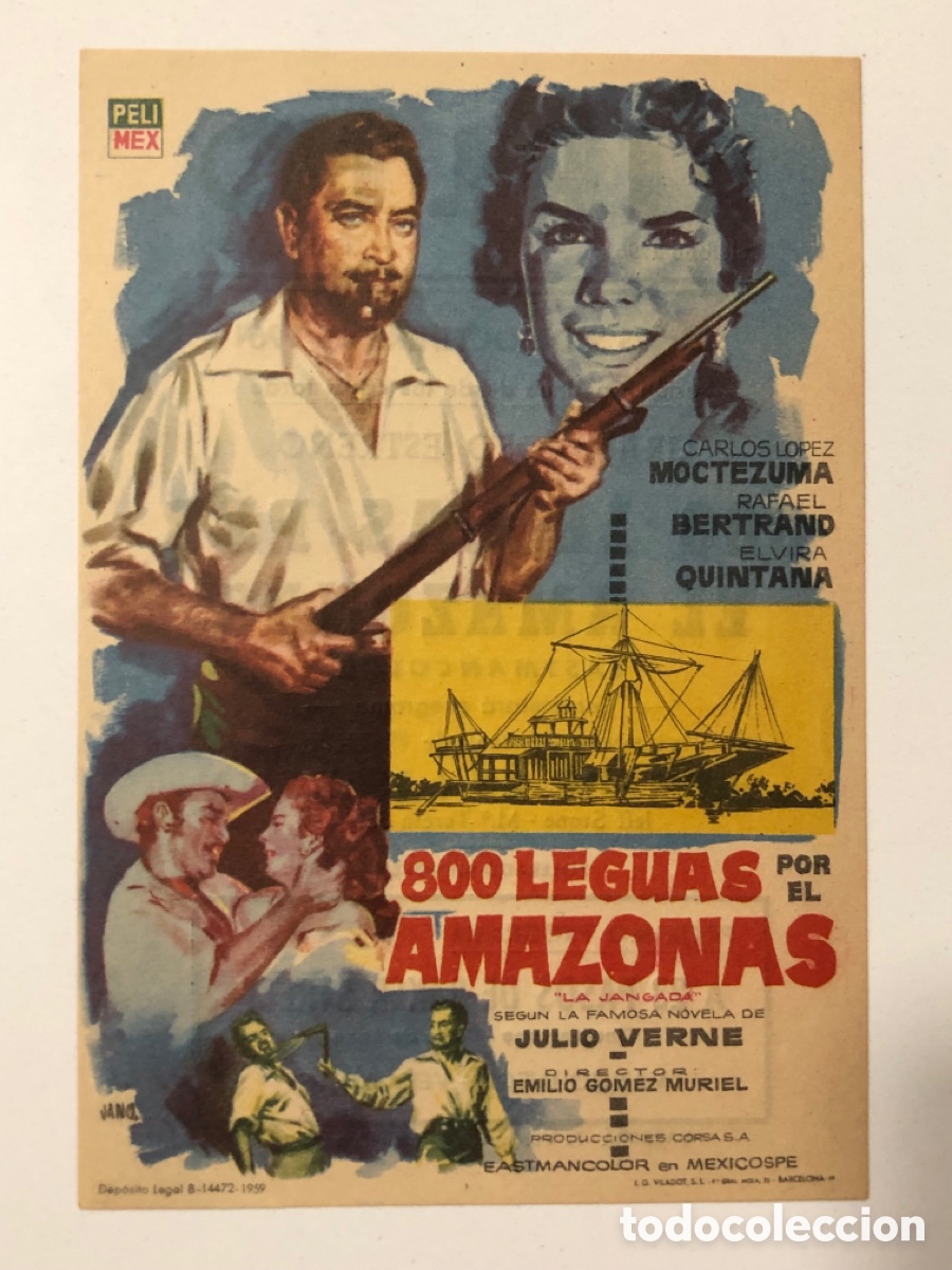 Kino: Programa 800 leguas por el Amazonas con publicidad cine Rialto A13G4