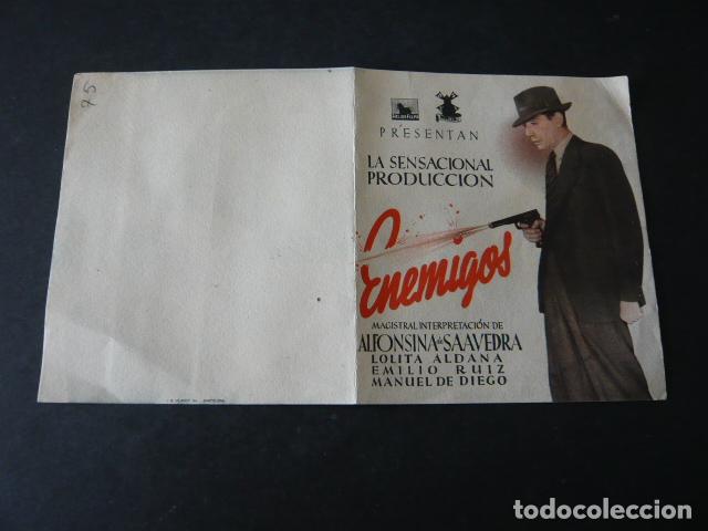 Cine: ENEMIGOS PROGRAMA DE MANO DOBLE SIN PUBLICIDAD - Foto 1