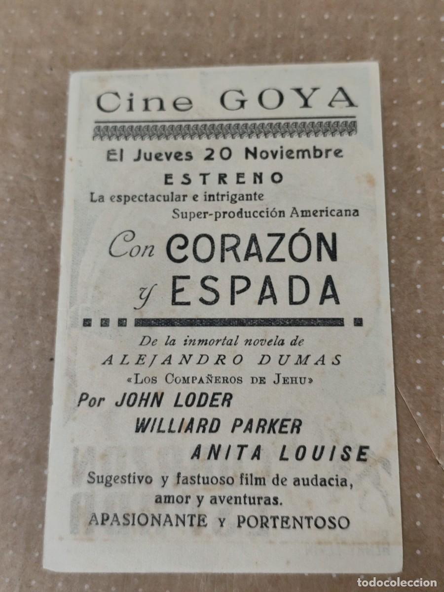 Cine: Con coraz&oacute;n y espada con publicidad Cine Goya - Foto 2