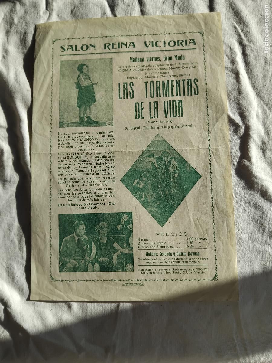 Cine: PROGRAMA DE CINE LAS TORMENTAS DE LA VIDA. SALON REINA VICTORIA. - Foto 1
