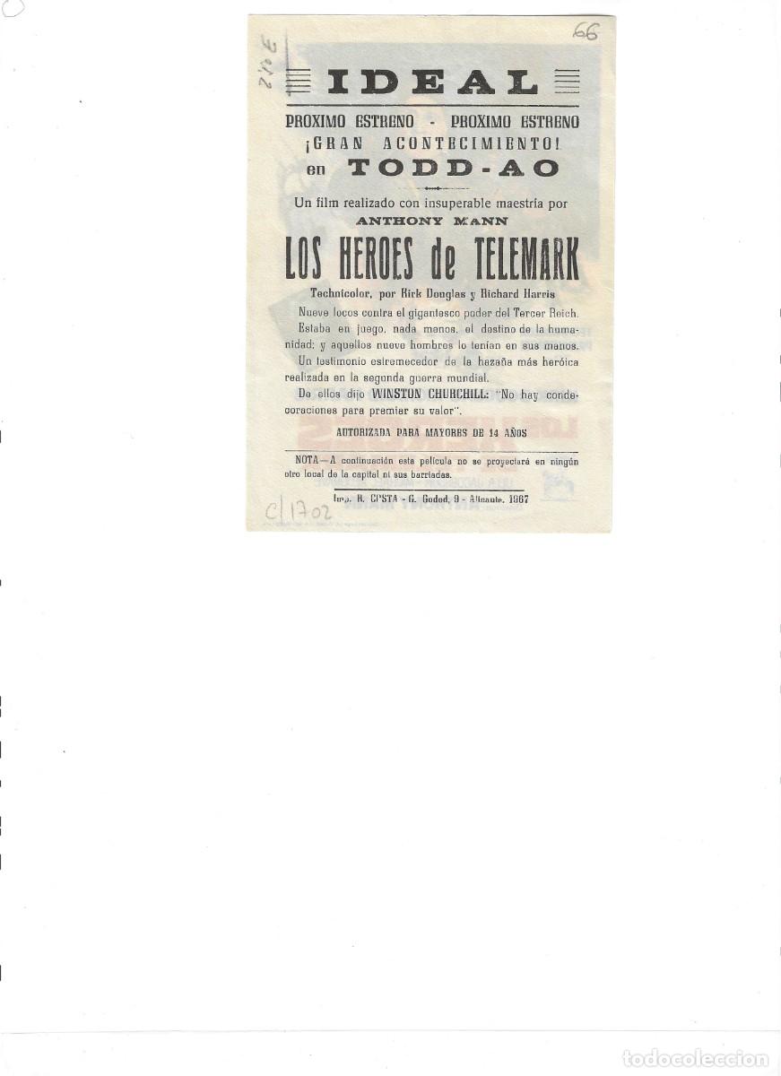 Cine: LOS HEROES DE TELEMARK, CP - Foto 2