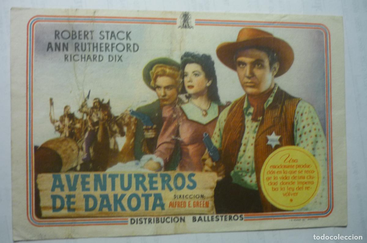 Cine: programa aventureros de dakota -robert stack cine espa&ntilde;a llagostera - Foto 1