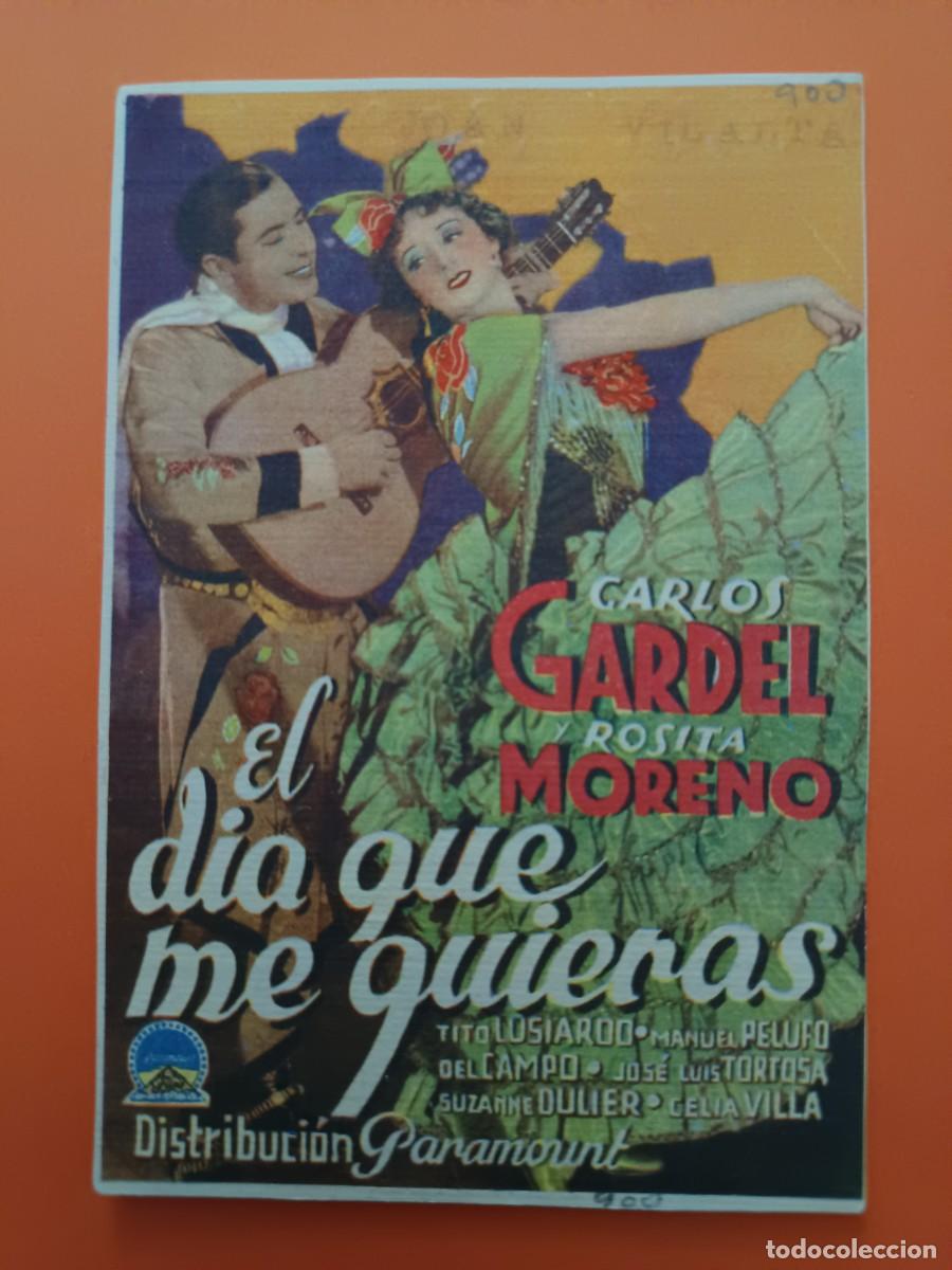 Cine: PROGRAMA DE CINE EL DIA QUE ME QUIERAS CARLOS GARDEL - Foto 1