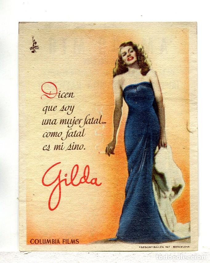 Cine: GILDA, con Rita Hayworth. 7 X 9,5 cms. - Foto 1