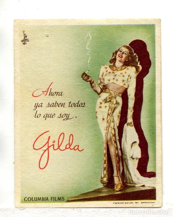 Cine: GILDA, con Rita Hayworth. 7 X 9,5 cms. - Foto 1