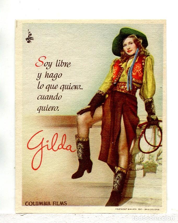 Cine: GILDA, con Rita Hayworth. 7 X 9,5 cms. - Foto 1