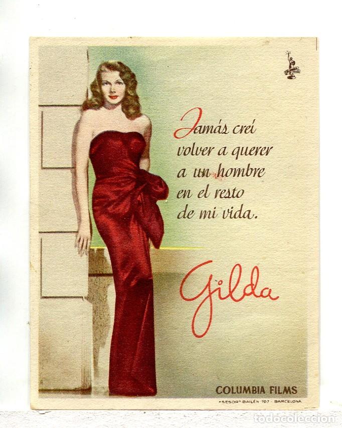 Cine: GILDA, con Rita Hayworth. 7 X 9,5 cms. - Foto 1
