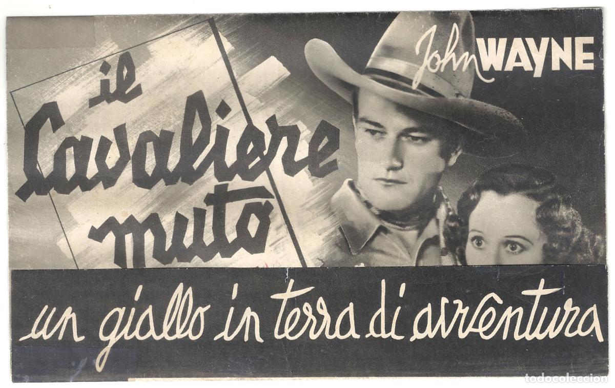 Cine: PTCC 827 RANDY RIDES ALONE PROGRAMA DOBLE ITALIANO JOHN WAYNE - Foto 1