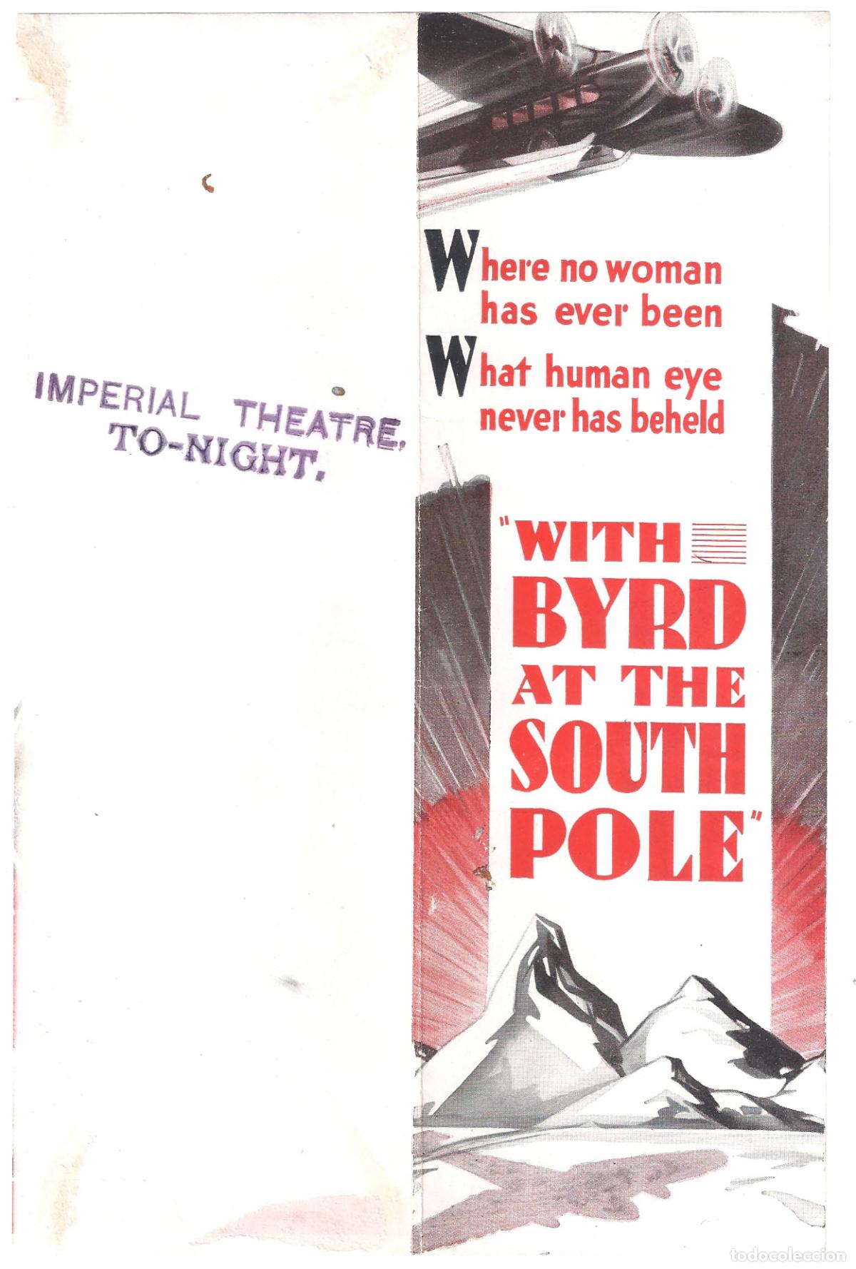 Cine: PTCC 827 CON BYRD EN EL POLO SUR PROGRAMA DOBLE AMERICANO RICHARD E. BYRD - Foto 2