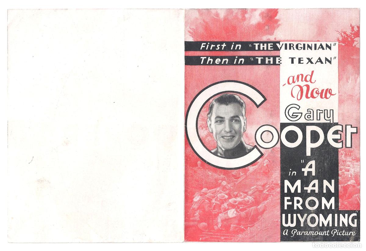 Cine: PTCC 827 A MAN FROM WYOMING PROGRAMA DOBLE AMERICANO GARY COOPER - Foto 2