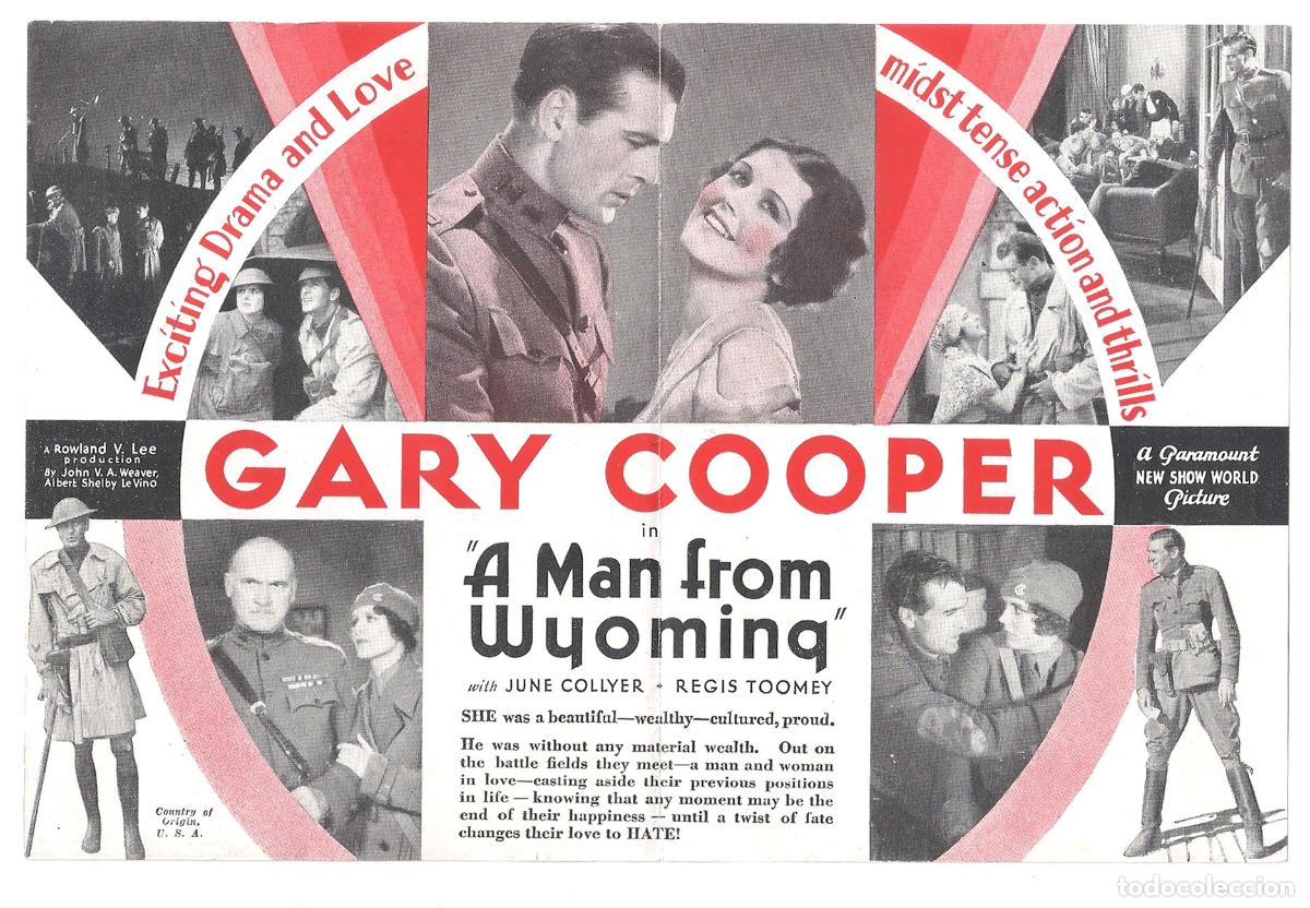 Cine: PTCC 827 A MAN FROM WYOMING PROGRAMA DOBLE AMERICANO GARY COOPER - Foto 3