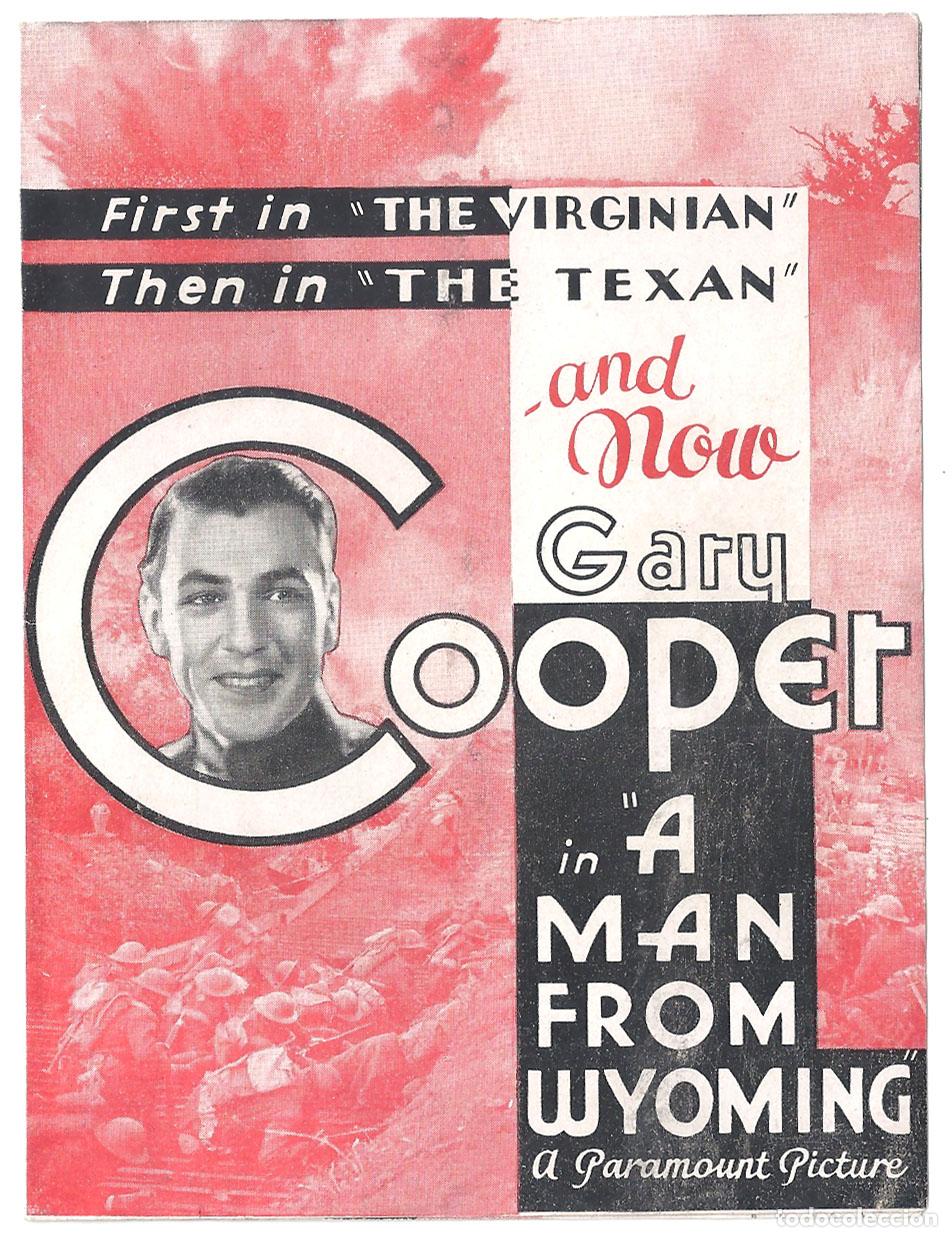 Cine: PTCC 827 A MAN FROM WYOMING PROGRAMA DOBLE AMERICANO GARY COOPER - Foto 1