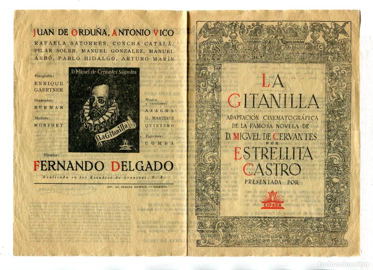 Cine: LA GITANILLA, con Estrellita Castro. 12 X 17,5 cms. - Foto 1