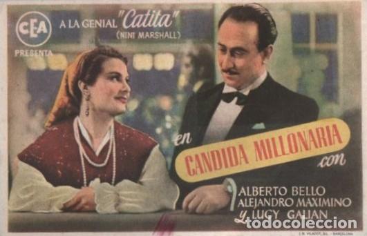 Cine: PROGRAMA DE CINE: CANDIDA MILLONARIA PC-10802 - Foto 1
