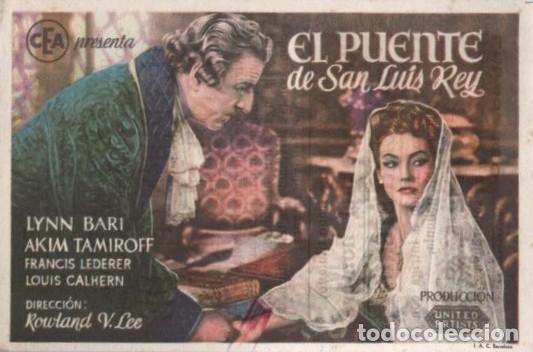 Cine: PROGRAMA DE CINE: EL PUENTE DE SAN LUIS REY PC-10814 - Foto 1