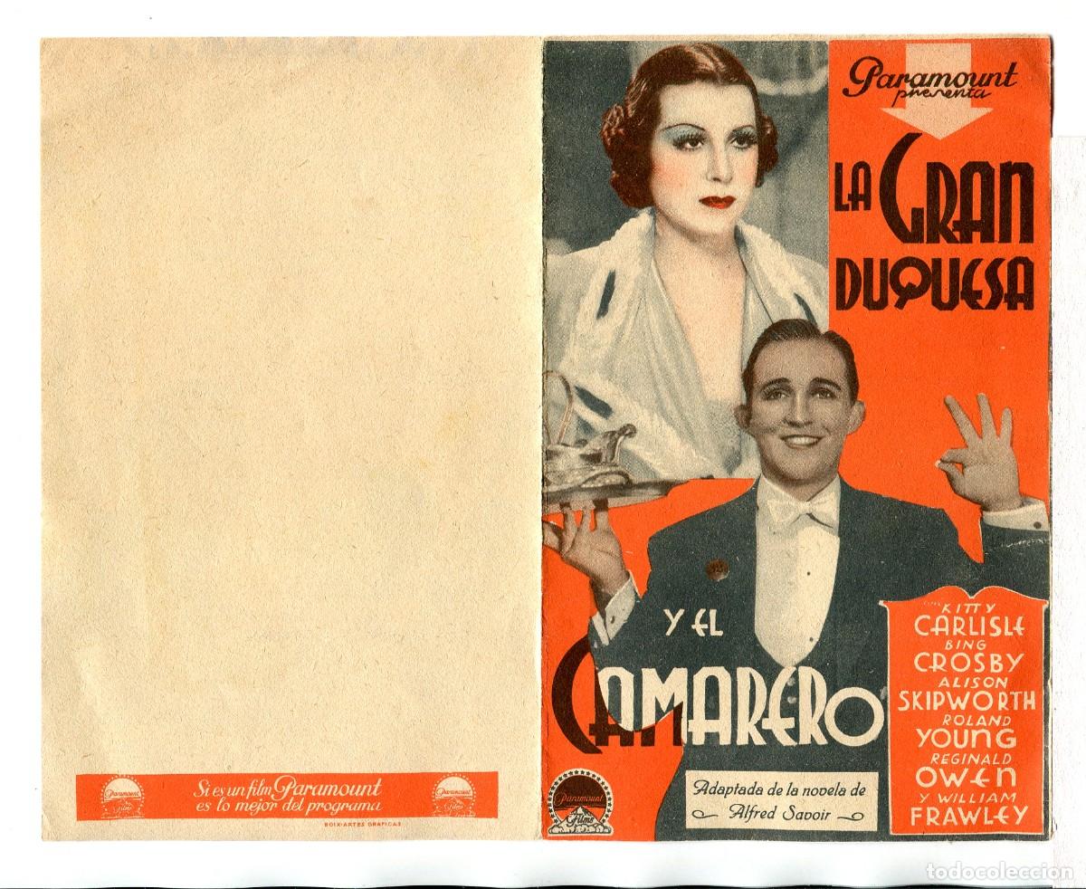 Cine: LA GRAN DUQUESA Y EL CAMARERO, con BING CROSBY, - Foto 1