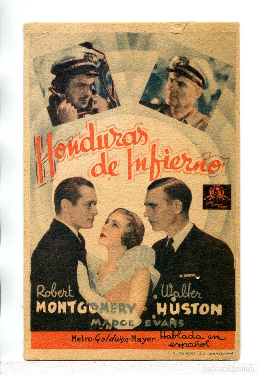 Cine: HONDURAS DE INFIERNO, con Robert Montgomery. - Foto 1