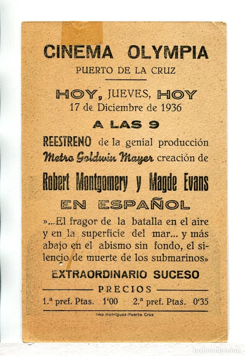 Cine: HONDURAS DE INFIERNO, con Robert Montgomery. - Foto 2