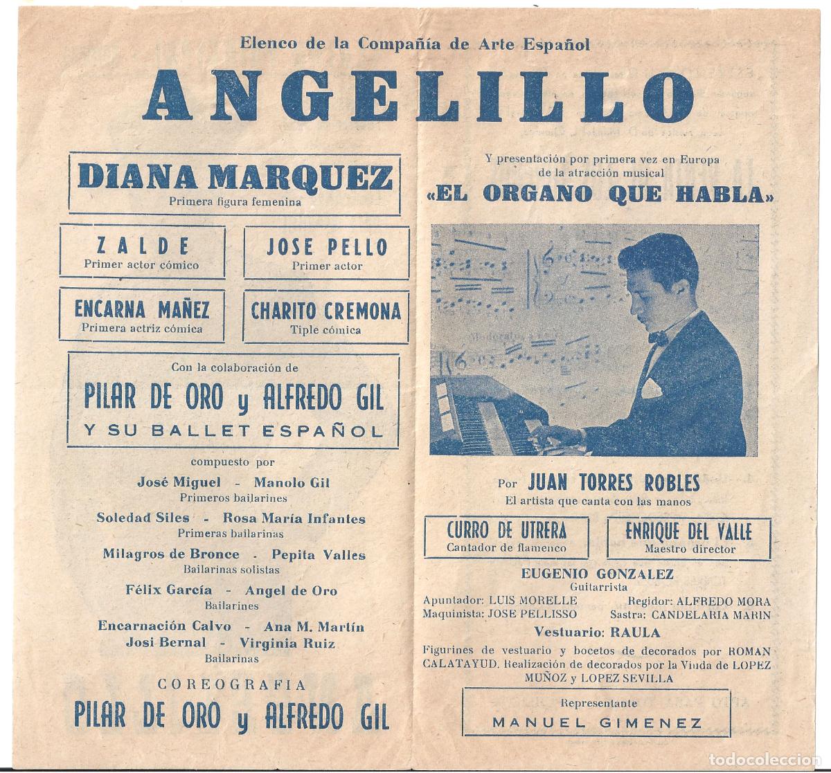 Cine: PTTT ANGELILLO PROGRAMA DOBLE TEATRO BURRIANA 1957 - Foto 2