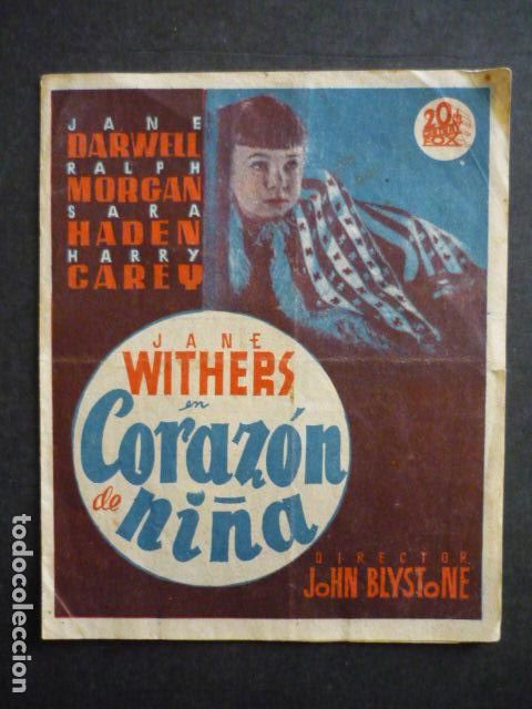 Cine: CORAZON DE NI&Ntilde;A PROGRAMA DE MANO DOBLE SIN PUBLICIDAD - Foto 1