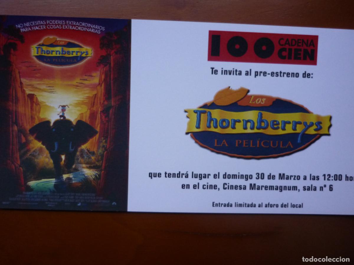 Cinema: thornberrys - folleto mano invitacion original - animacion The Wild Thornberrys