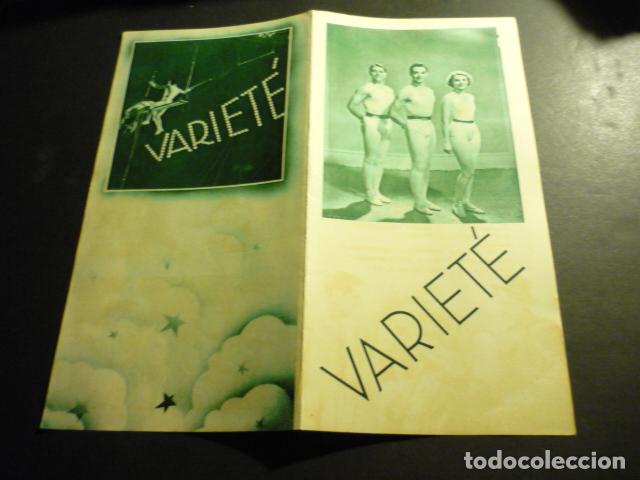 Cine: VARIET&Eacute; PROGRAMA DE MANO FOLLETO A&Ntilde;OS 30 - Foto 1