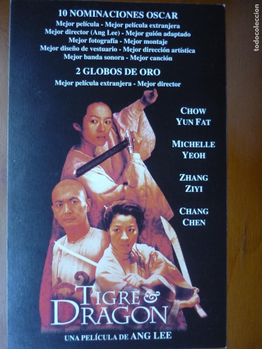  Flyers Publicitaires de films Anciens: tigre y dragon - folleto original invitacion estreno - chow yun fat zhang ziyi - lauren films