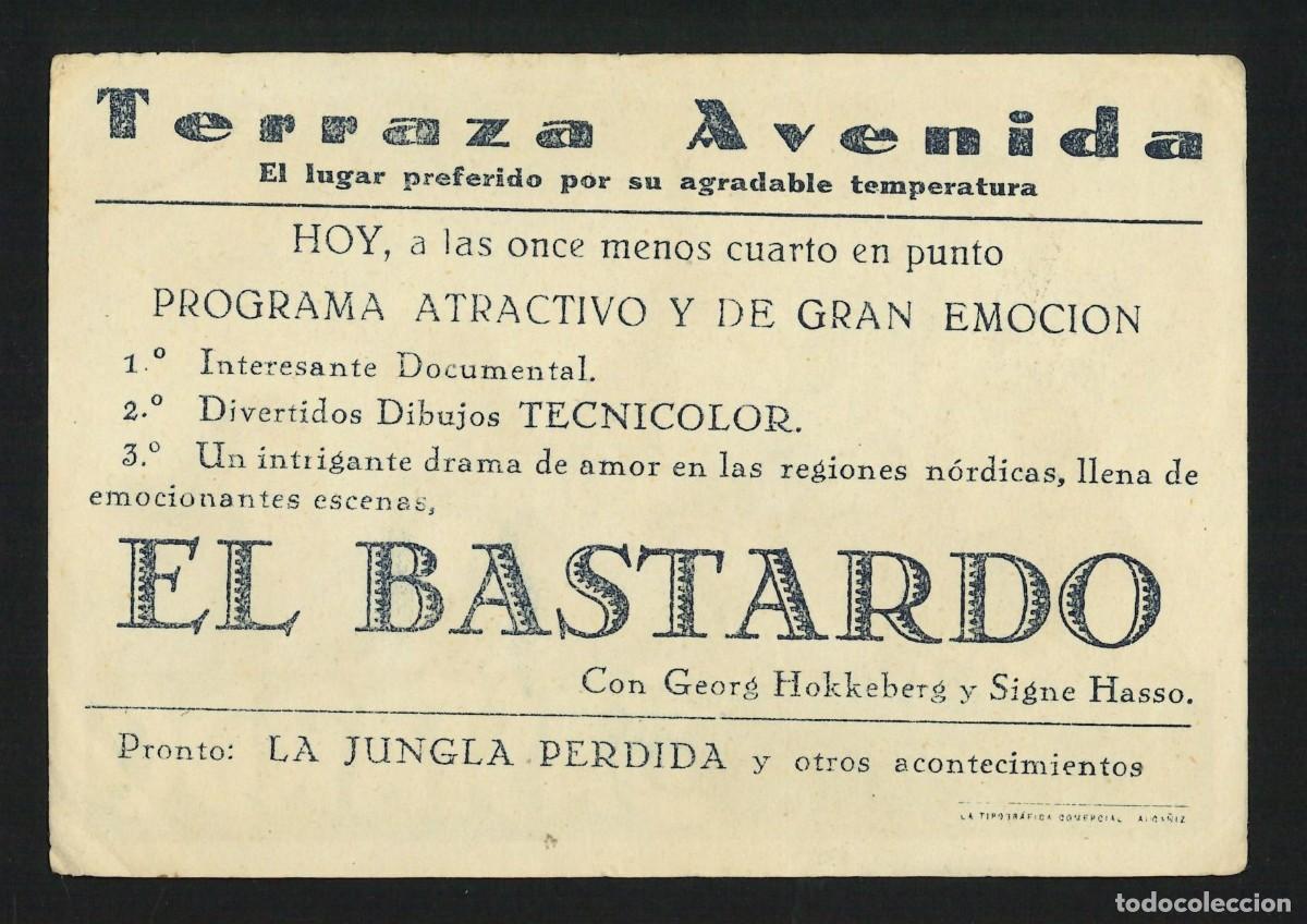 Cine: EL BASTARDO / PROGRAMA DE CINE CON PUBLICIDAD EN TRASERA (AVENTURAS) - Foto 2