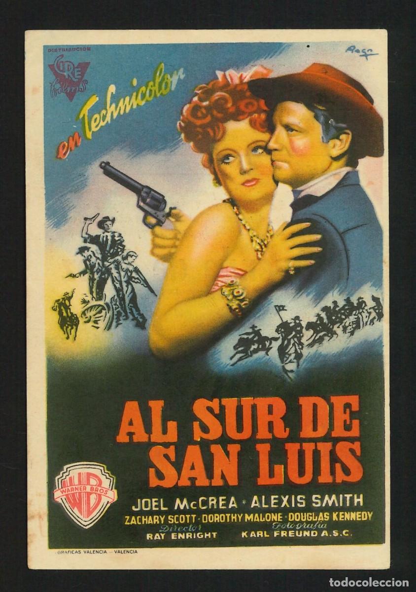 Cine: AL SUR DE SAN LUIS / PROGRAMA DE CINE CON PUBLICIDAD EN TRASERA (OESTE) - Foto 1