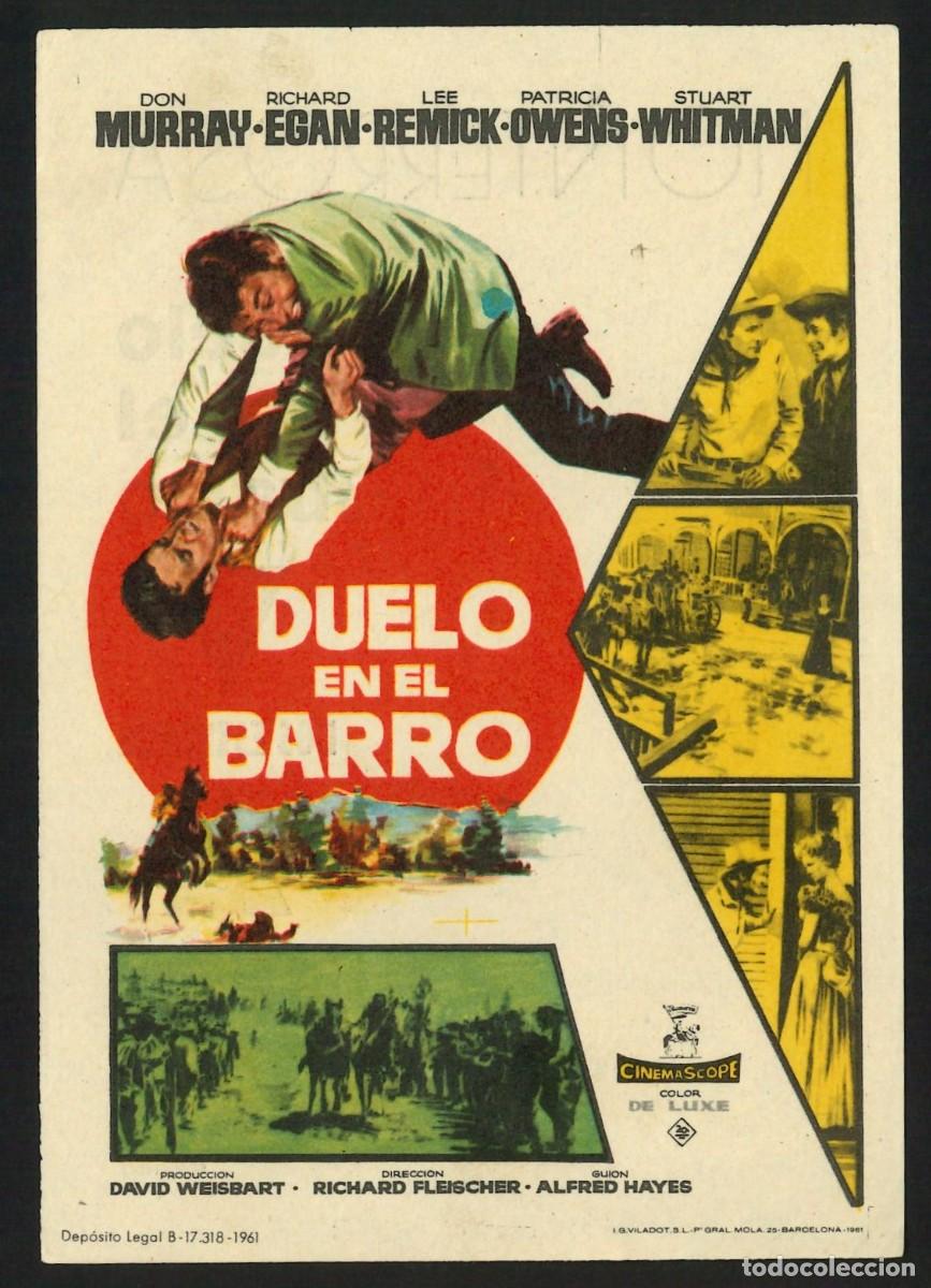 Cine: DUELO EN EL BARRO / PROGRAMA DE CINE CON PUBLICIDAD EN TRASERA (OESTE) - Foto 1