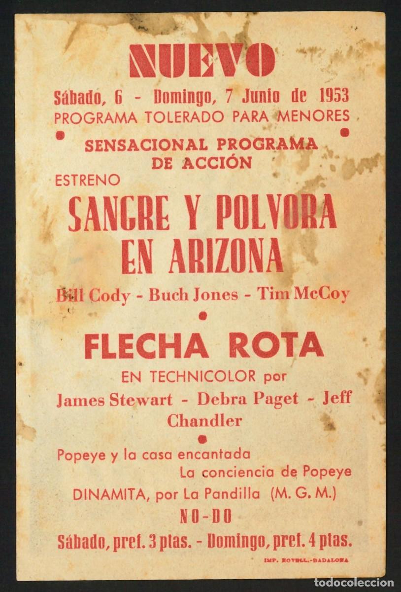 Cine: LANZA ROTA / PROGRAMA DE CINE CON PUBLICIDAD EN TRASERA (OESTE) - Foto 2