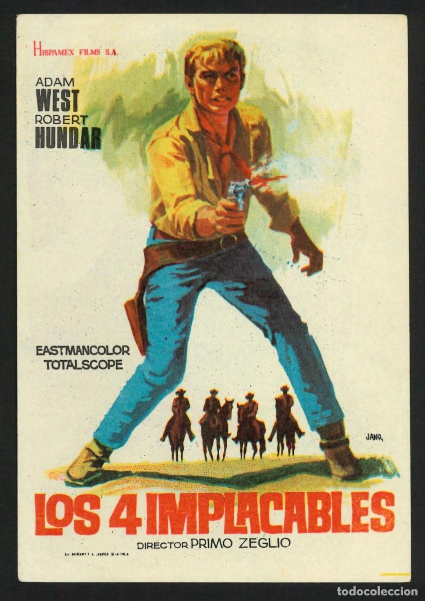 Cine: LOS 4 IMPLACABLES / PROGRAMA DE CINE SIN PUBLICIDAD EN TRASERA (OESTE) - Foto 1