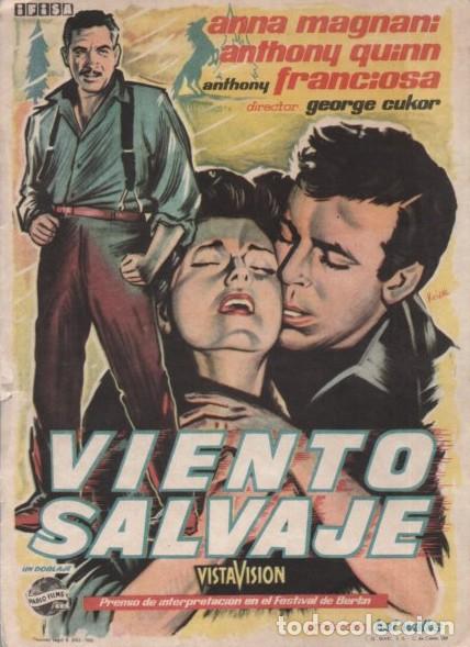 Cine: PROGRAMA DE CINE: VIENTO SALVAJE PC-10851 - Foto 1
