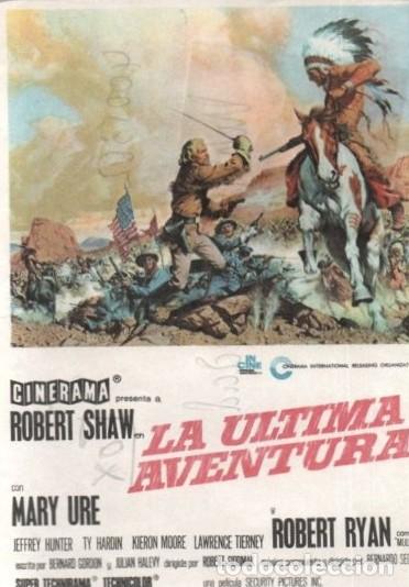 Cine: PROGRAMA DE CINE: LA &Uacute;LTIMA AVENTURA PC-10890 - Foto 1