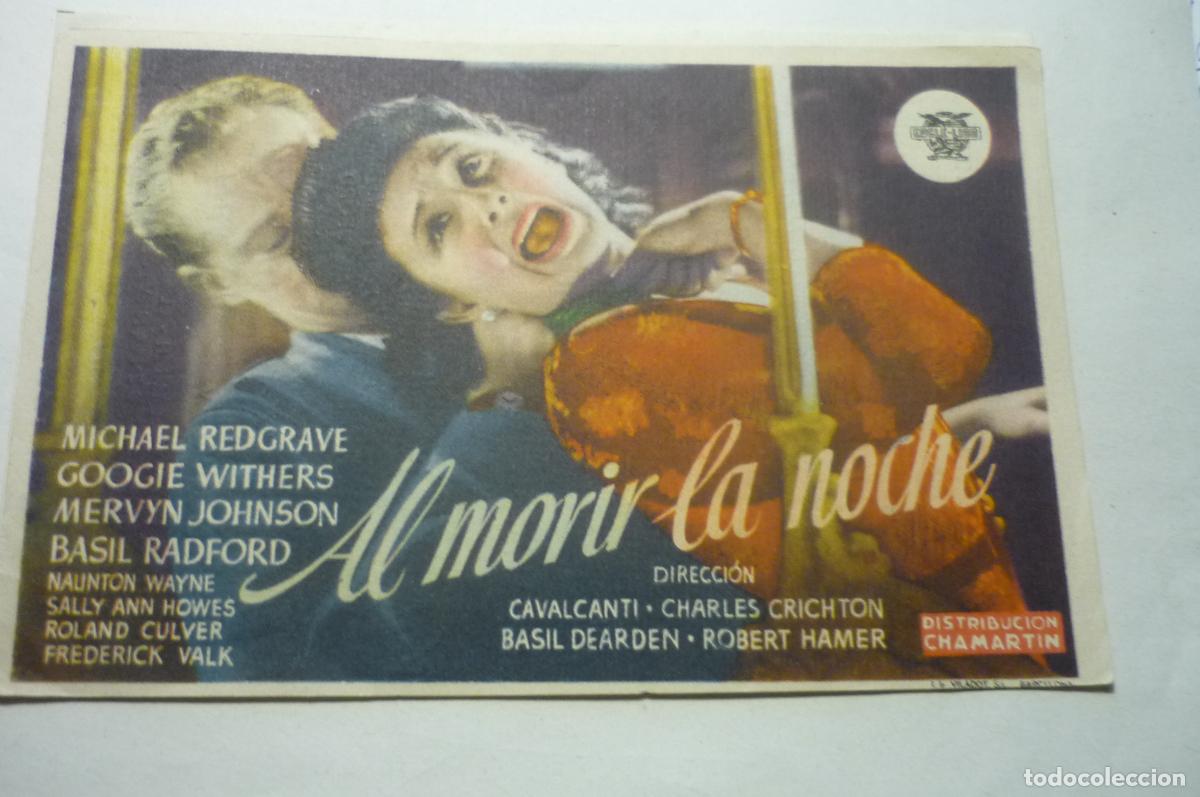 Cine: programa al morir la noche,.michael redgrave publicidad - Foto 1