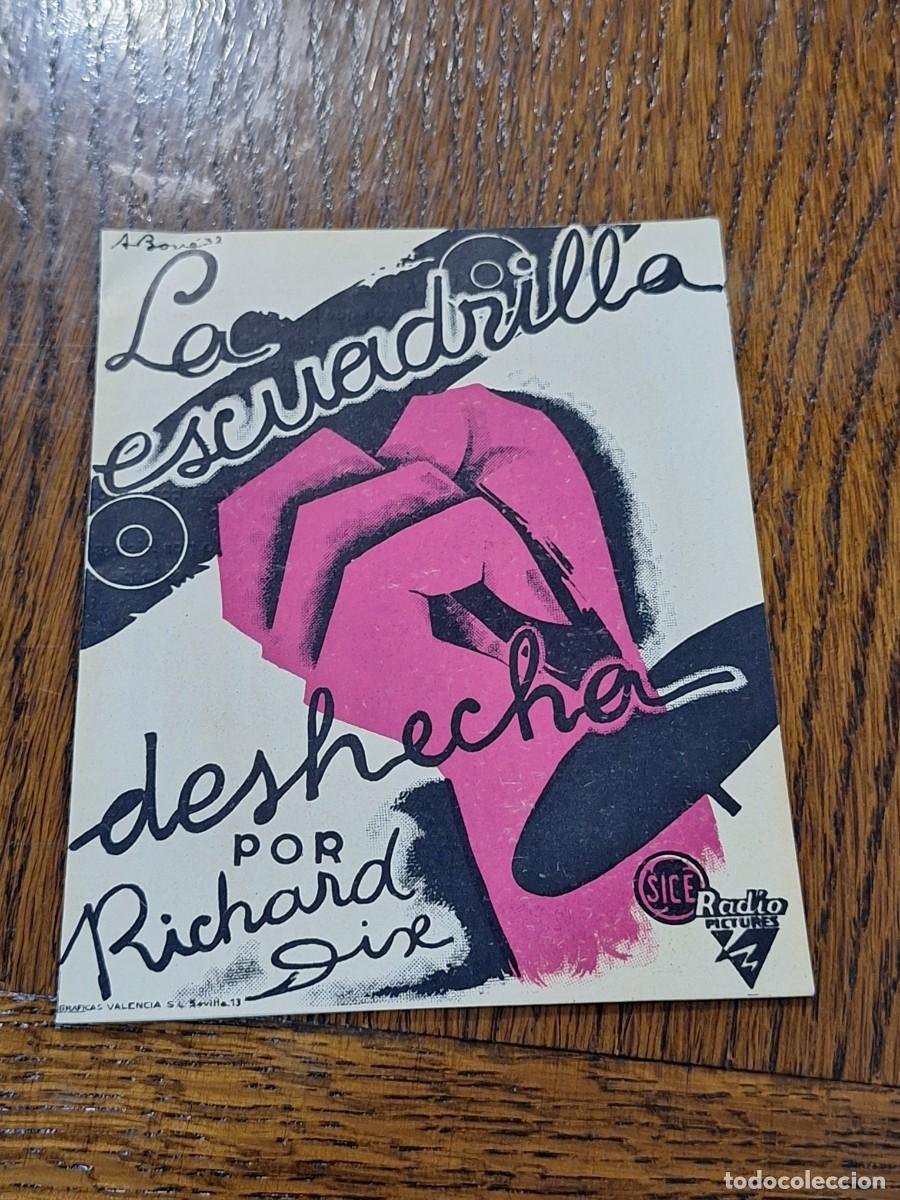 Cine: PROGRAMA DE MANO ORIG DOBLE - LA ESCUADRILLA DESHECHA 1933 - Foto 1