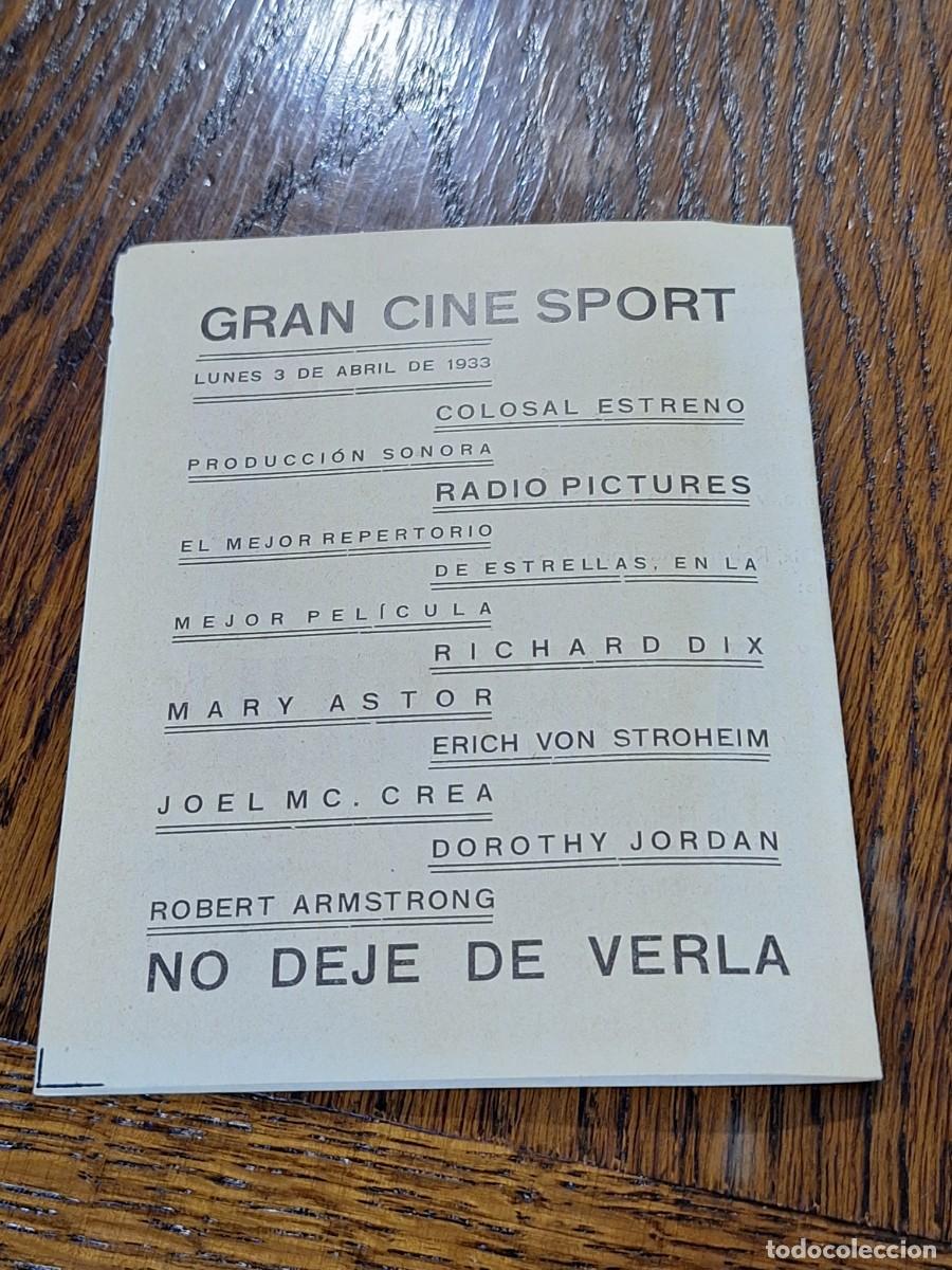 Cine: PROGRAMA DE MANO ORIG DOBLE - LA ESCUADRILLA DESHECHA 1933 - Foto 3