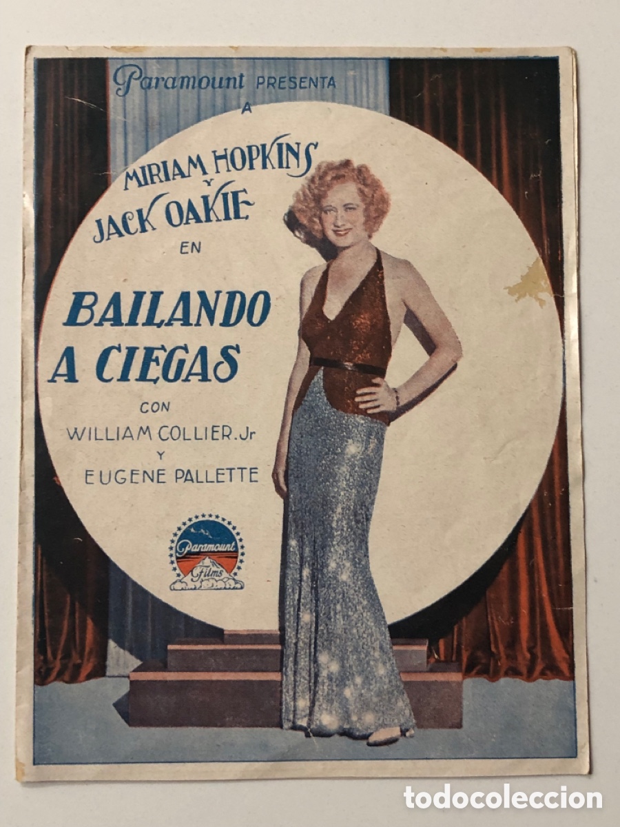 Cine: Programa paramount bailando a ciegas Miriam Hopkins A16 - Foto 1
