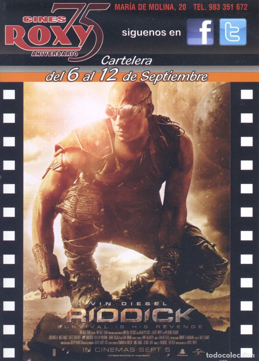 Cine: FOLLETO DE MANO CINES ROXY. RIDDICK, PERCY JACKSON Y BRUJAS DE ZUGARRAMURDI