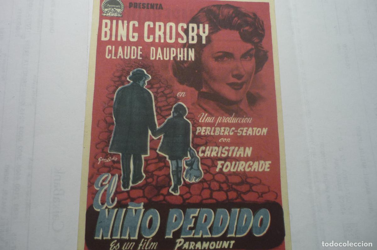 Cine: programa el ni&ntilde;o perdido,.bing crosby publicidad - Foto 1