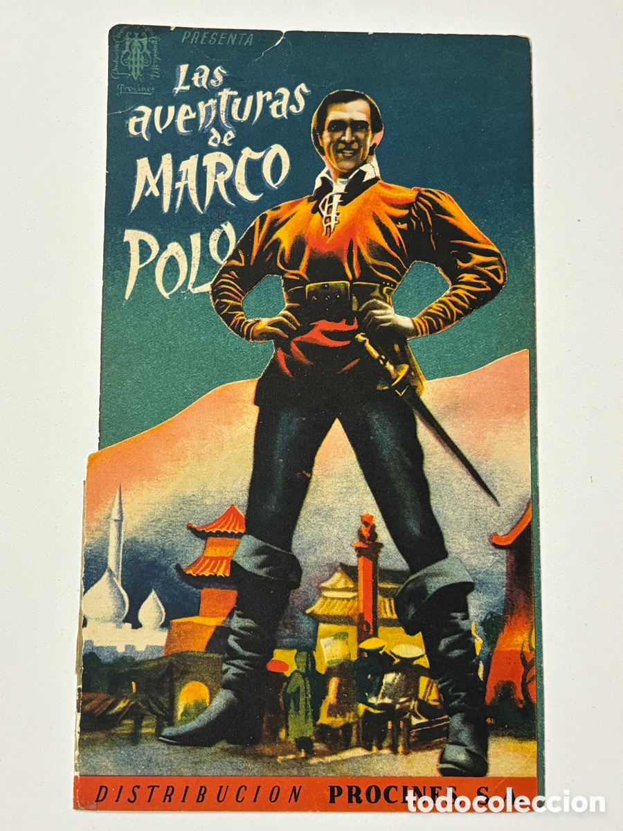 Cine: Programa troquelado las aventuras de Marco polo Gary Cooper A16 - Foto 1