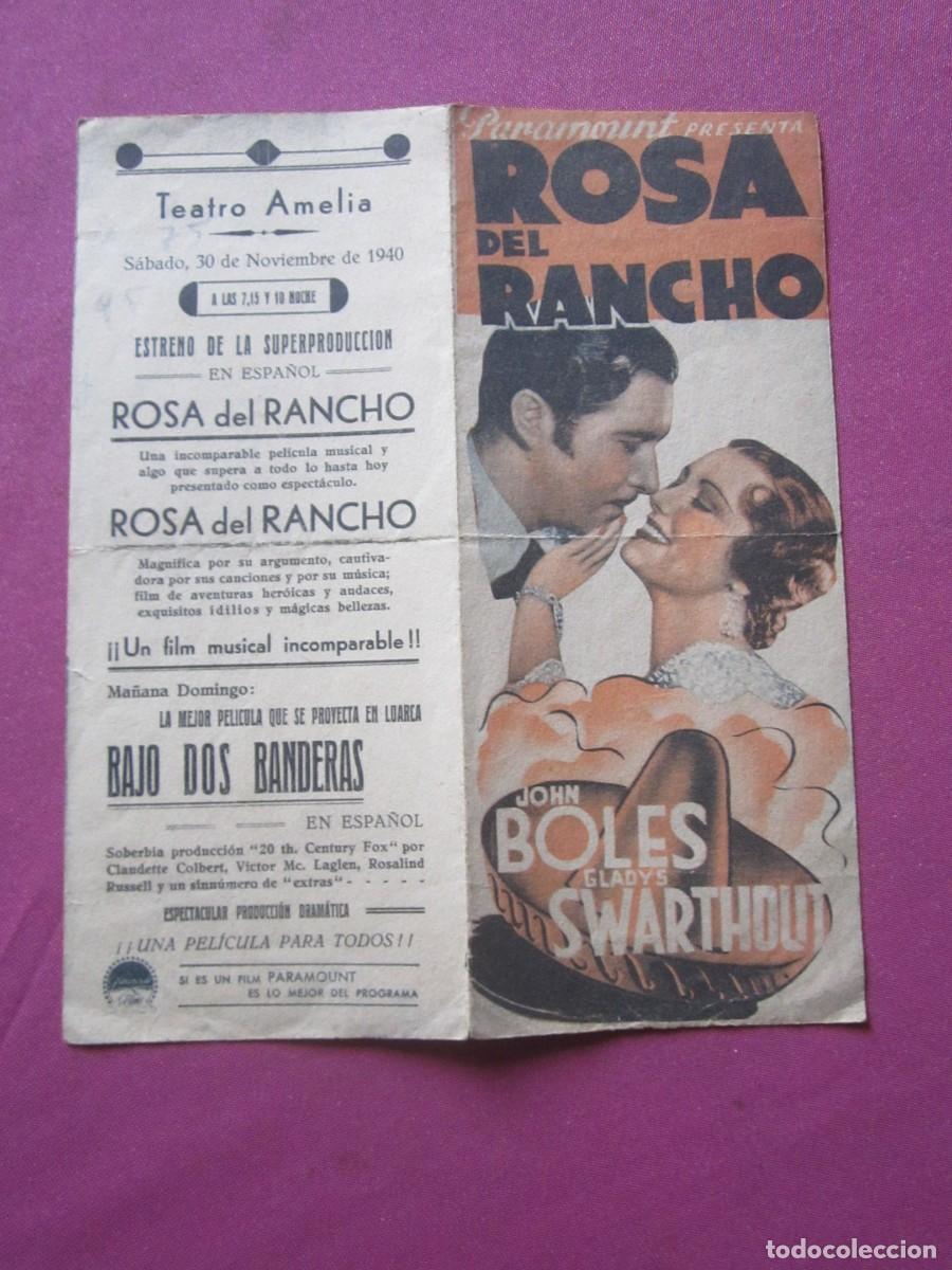 Cine: ROSA DEL RANCHO PROGRAMA DE CINE DOBLE L4 C2 N - Foto 1