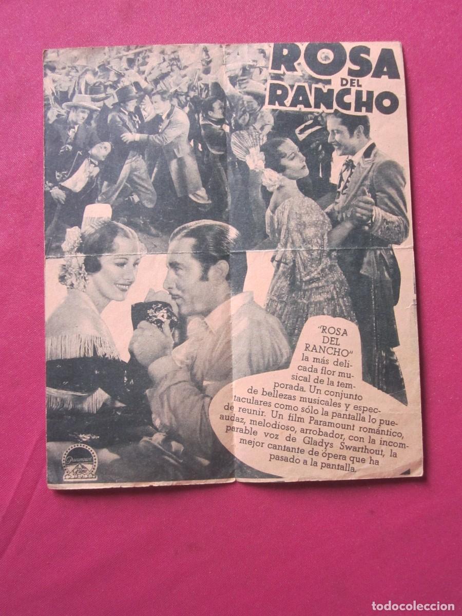 Cine: ROSA DEL RANCHO PROGRAMA DE CINE DOBLE L4 C2 N - Foto 3